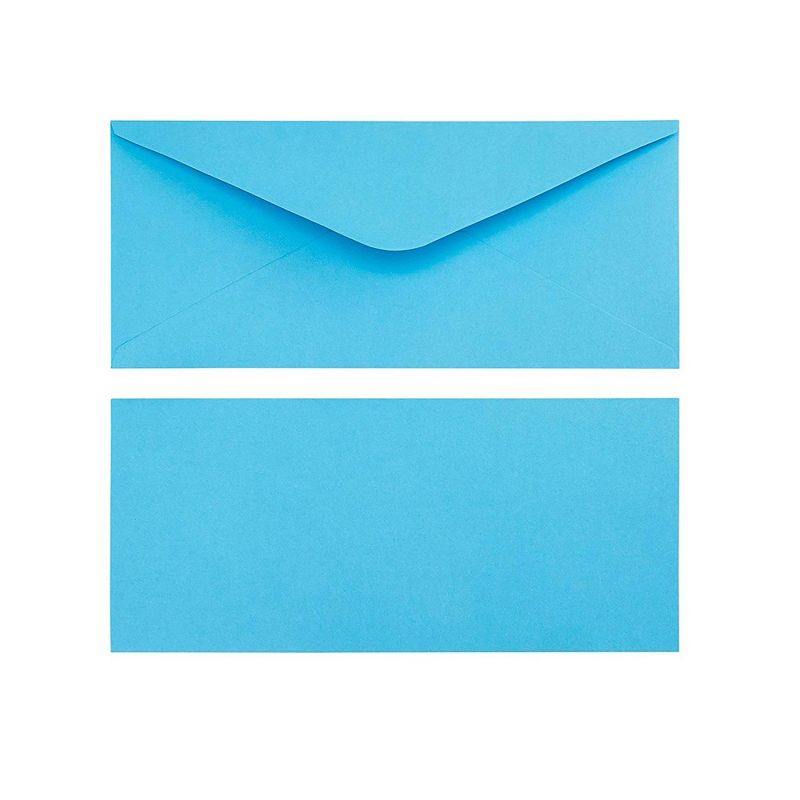 200-Pack #10 Business Envelopes for Office, Checks, Invoices, Letters, Invites, Aqua Blue, 4-1/8" x 9-1/2"