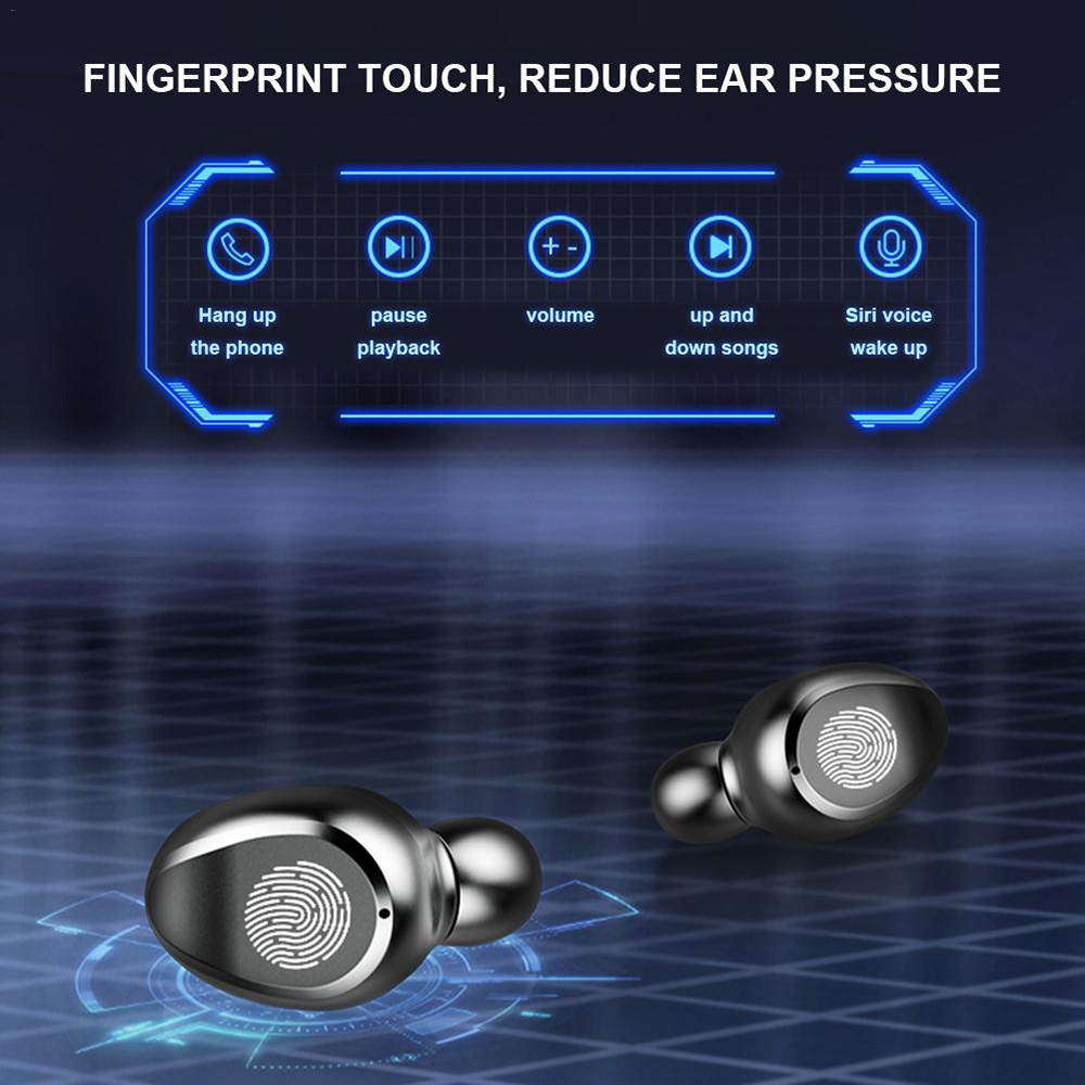 F9 Wireless Bluetooth V5.0 Earphone LED Display Headphone Stereo Earbuds 2000 mAh Power Bank Sport Headset With Microphone