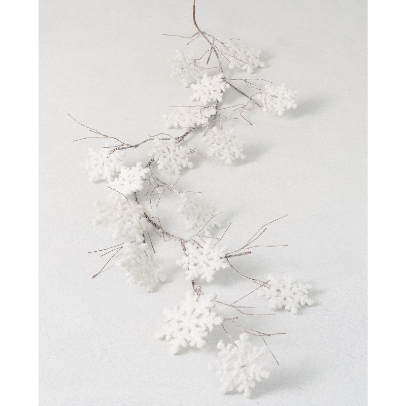 Sullivans Snowflake Garland 54"L White