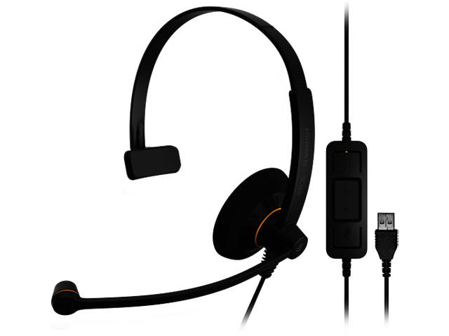 EPOS Sennheiser SC 30 USB ML Monaural On-Ear USB Wired Headset with Microphone