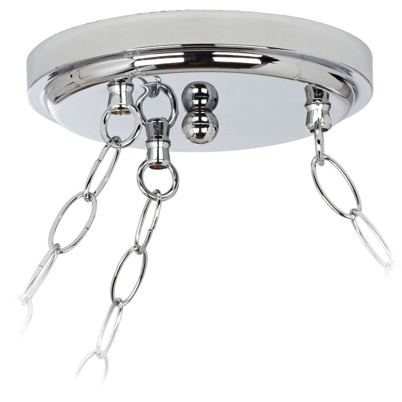 Vienna Full Spectrum Chrome Swag Pendant Chandelier Crystal Rain 3-Light Fixture for Dining Room House Foyer Kitchen Entryway