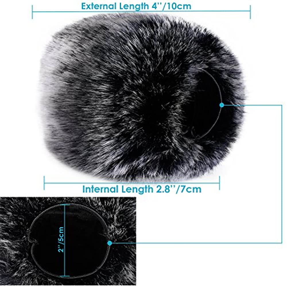 Neewer Outdoor Microphone Furry Windscreen Muff for Zoom H4n, H5, H6, Sony PCM-D50, Tascam DR-100 MKII and Similar Portable Digital Recorders