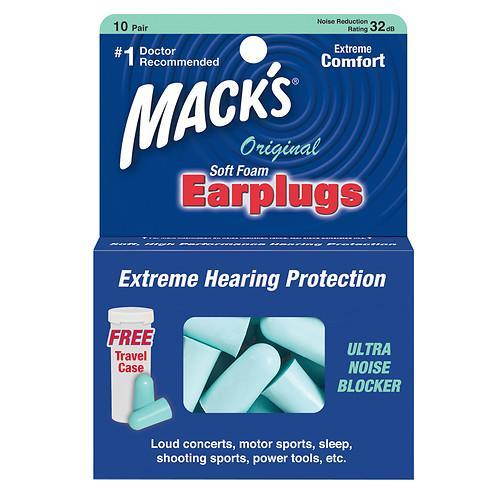 Macks 360000 Ear Care Safesound Earplugs - 10 Pair