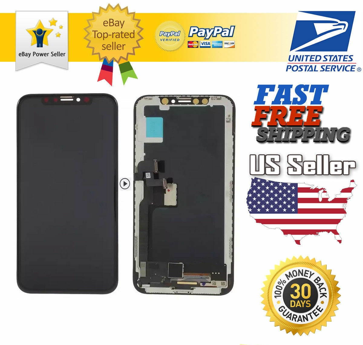 US New Display LCD Touch Screen Digitizer Assembly Replacement For iPhone X 10
