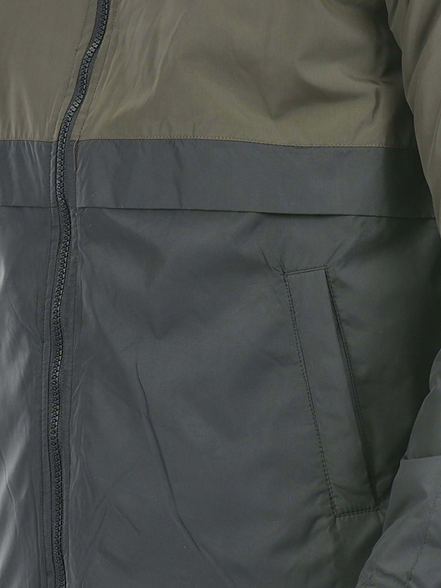 Integriti Olive & Black Regular Fit Reversible Jacket