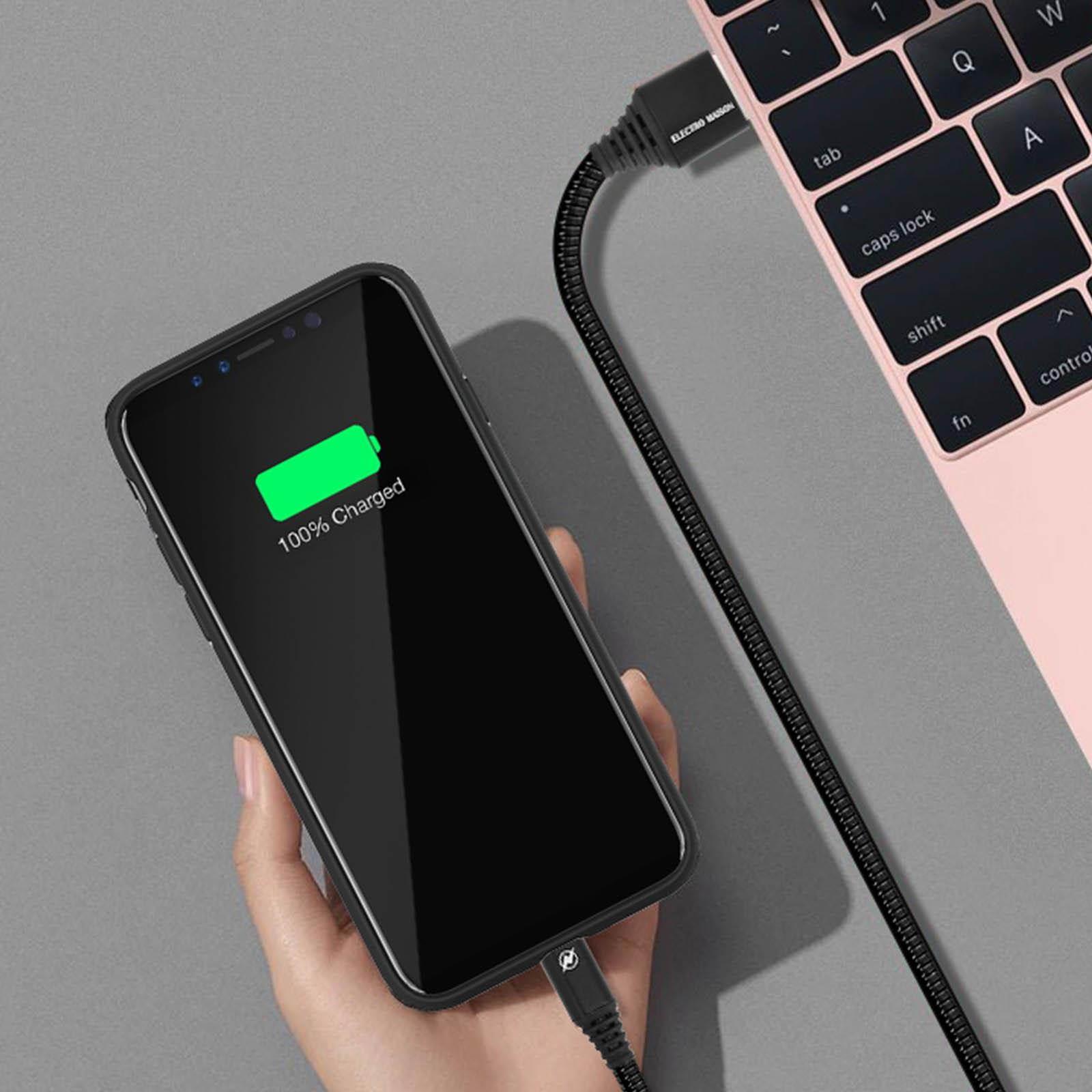 1m Micro-USB to USB cable for smartphones and tablets, Charge/Sync - Black