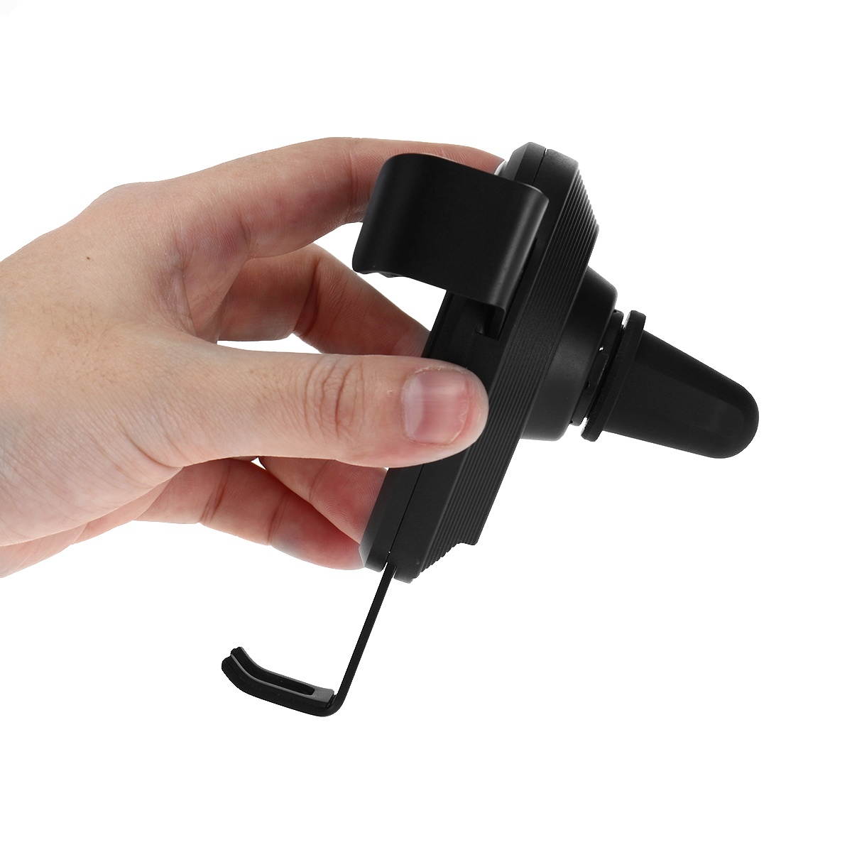 X9 10W Qi Wireless Charger Gravity Linkage Automatic Lock Air Vent Car Phone Holder Car Mount for 4.0-6.5 Inch Smart Phone Black