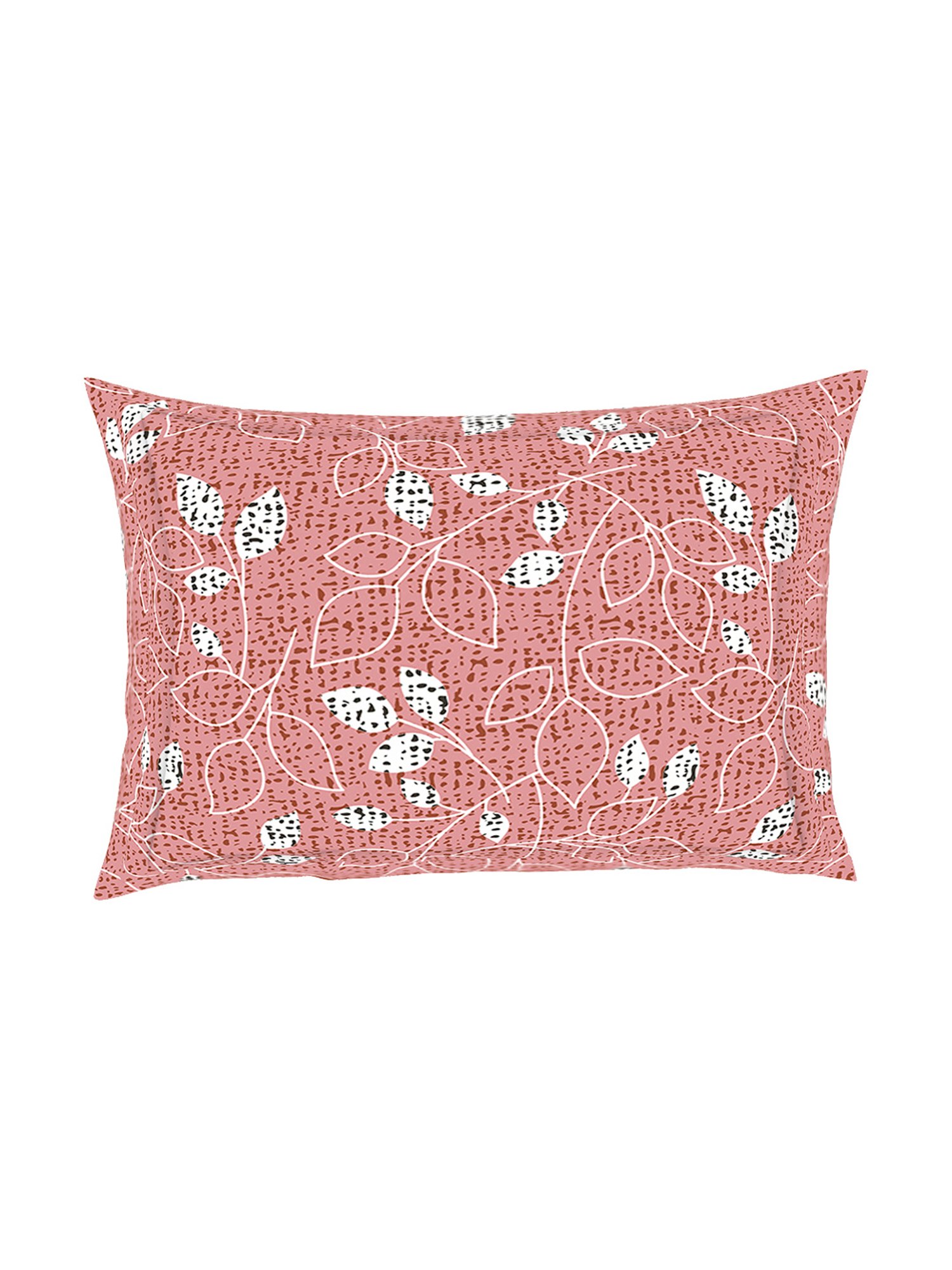 Spaces Pink 144 TC Cotton Double Bed Sheet with Pillow Cover