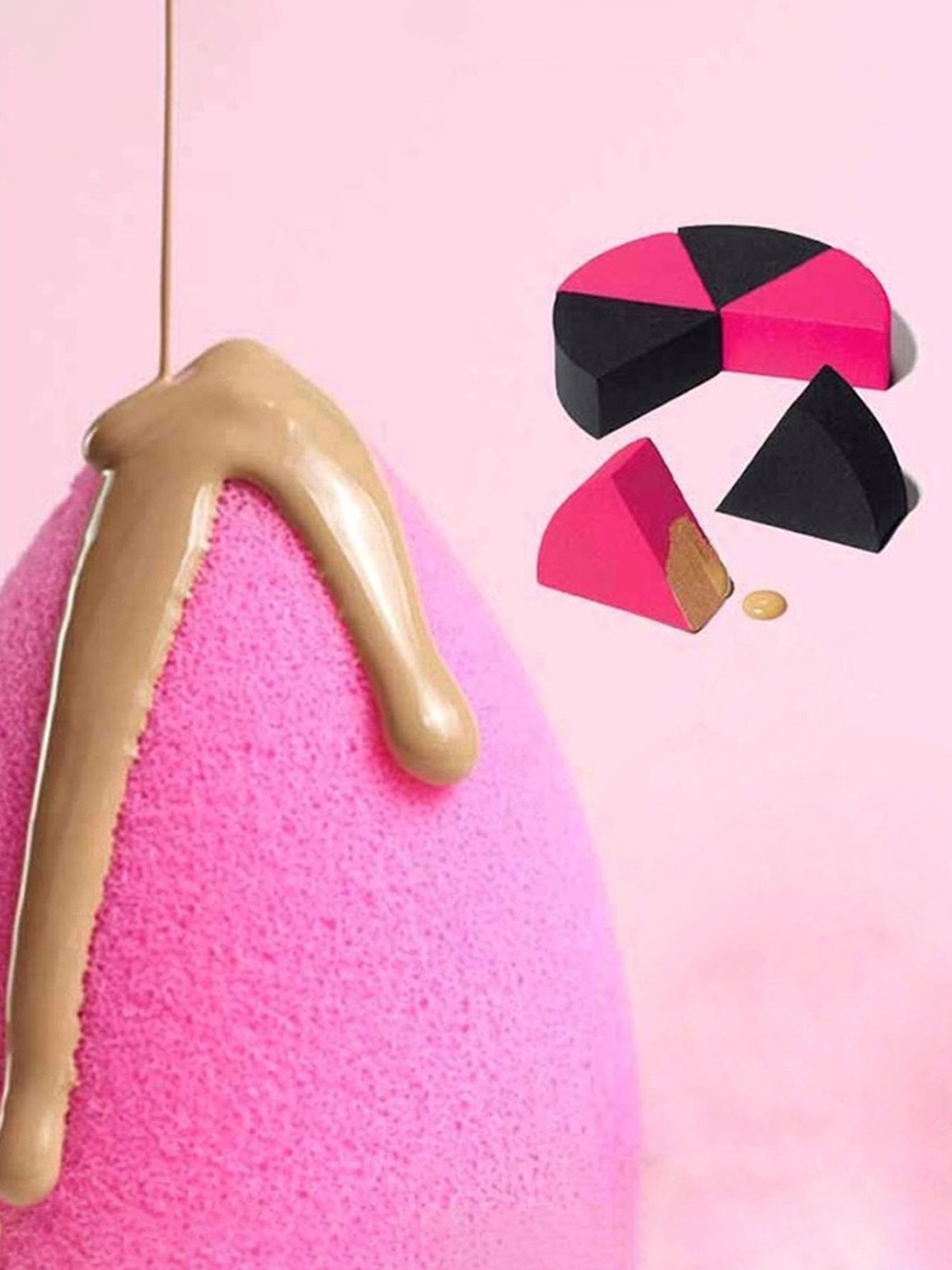 Bronson Professional Mini Makeup Sponge Wedges - Set of 8