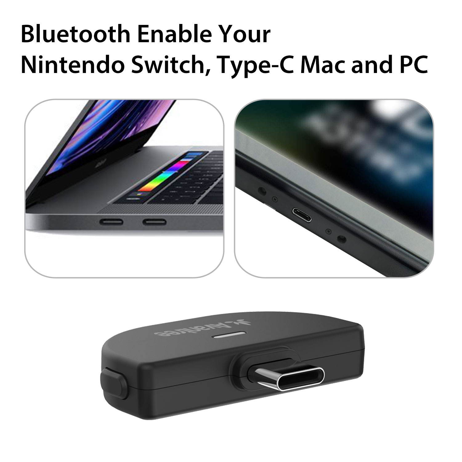 Avantree Bluetooth 5.0 USB C Audio Transmitter & Wireless Gaming Headphones Set for Nintendo Switch, PC Desktop Computer, Plug & Play, Chat & Music Simultaneously, No Delay, 40hrs Play Time - C519M