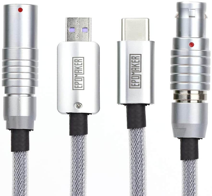 EPOMAKER EP-01 Custom Coiled Double Sleeved Type-C Detachable Cable for Mechanical Keyboard (EP-01)