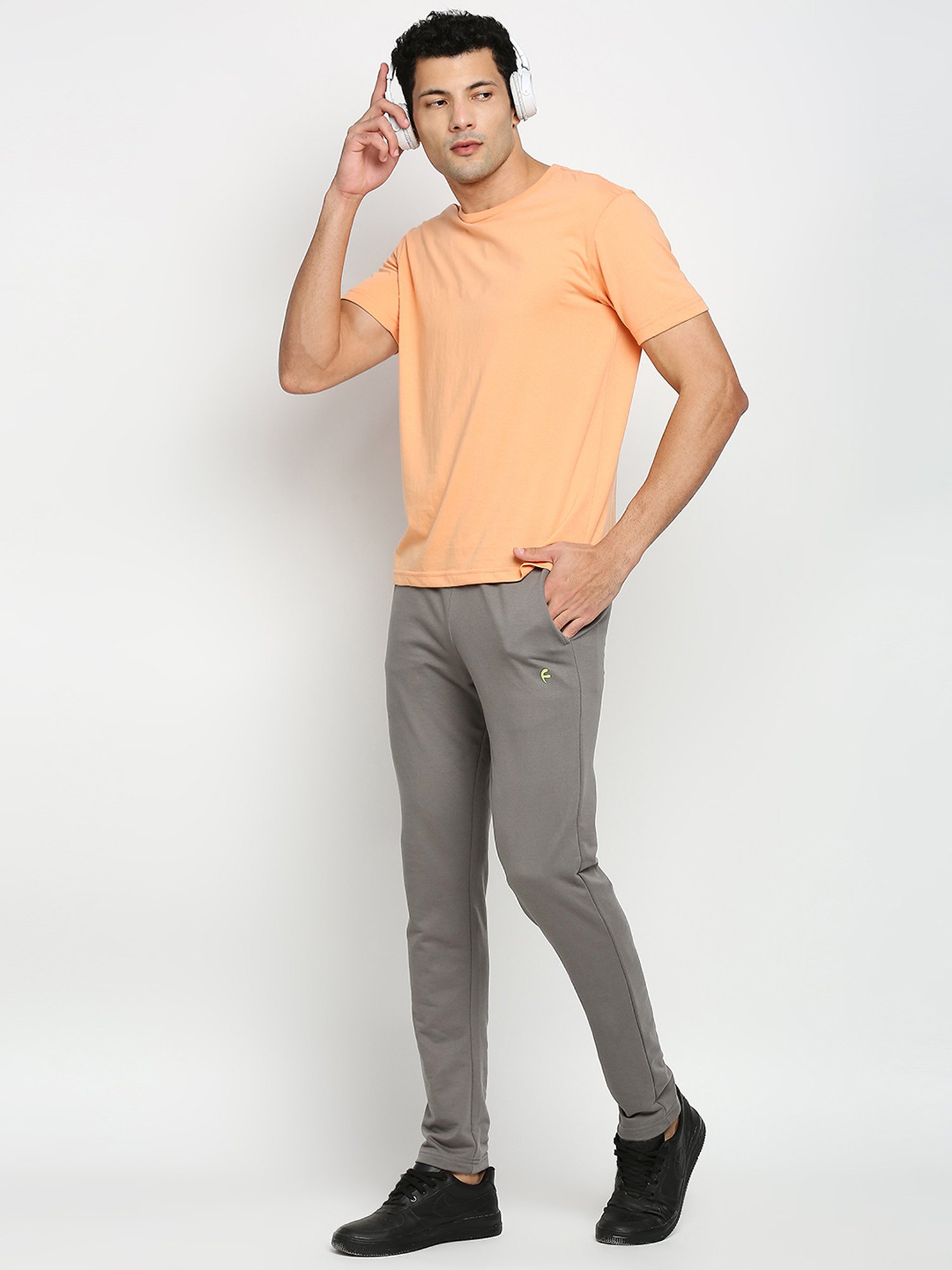 Fitz Smoke Grey Slim Fit Trackpants