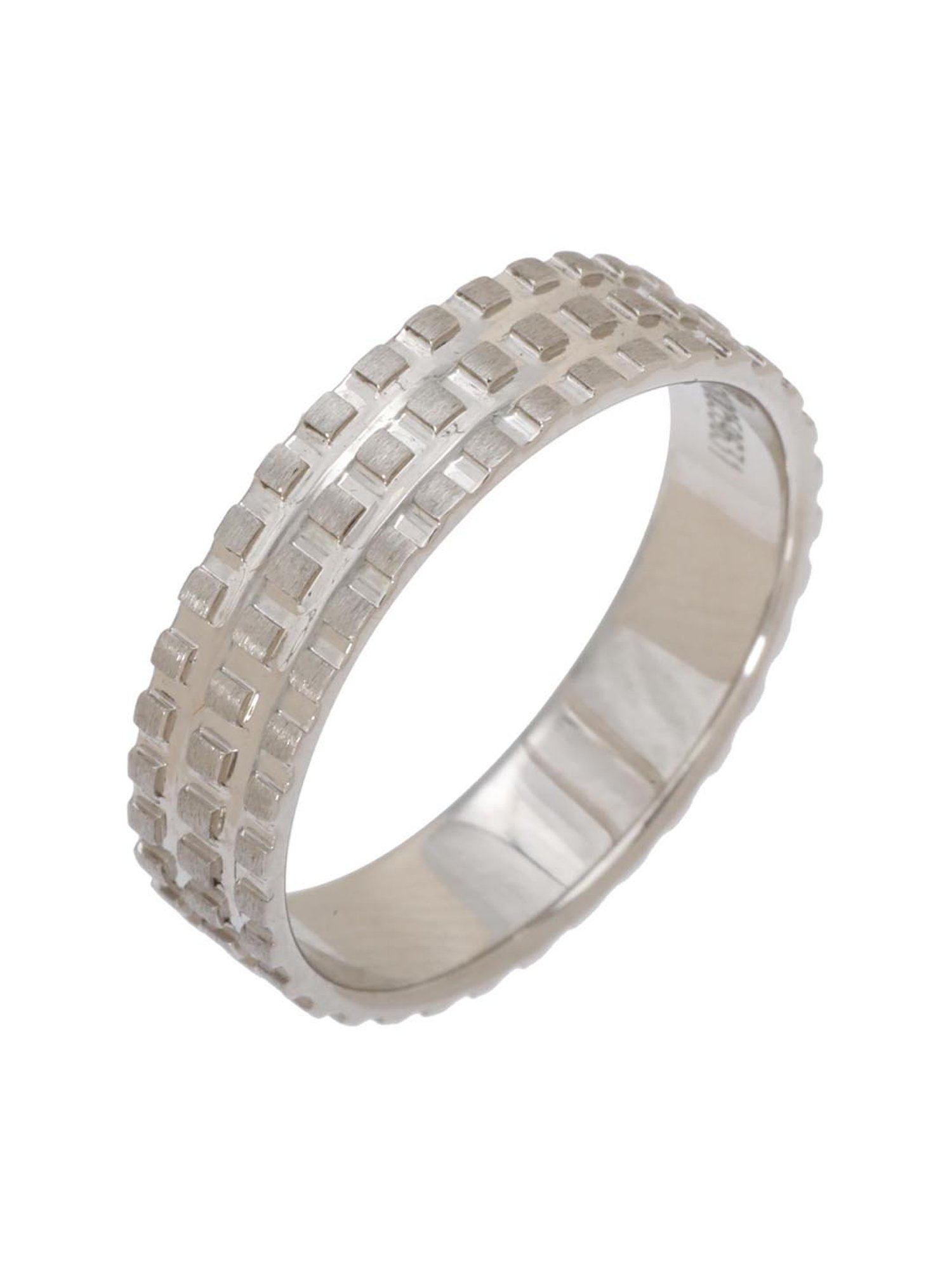 Joyalukkas Polished Extravagant Men's Platinum Ring