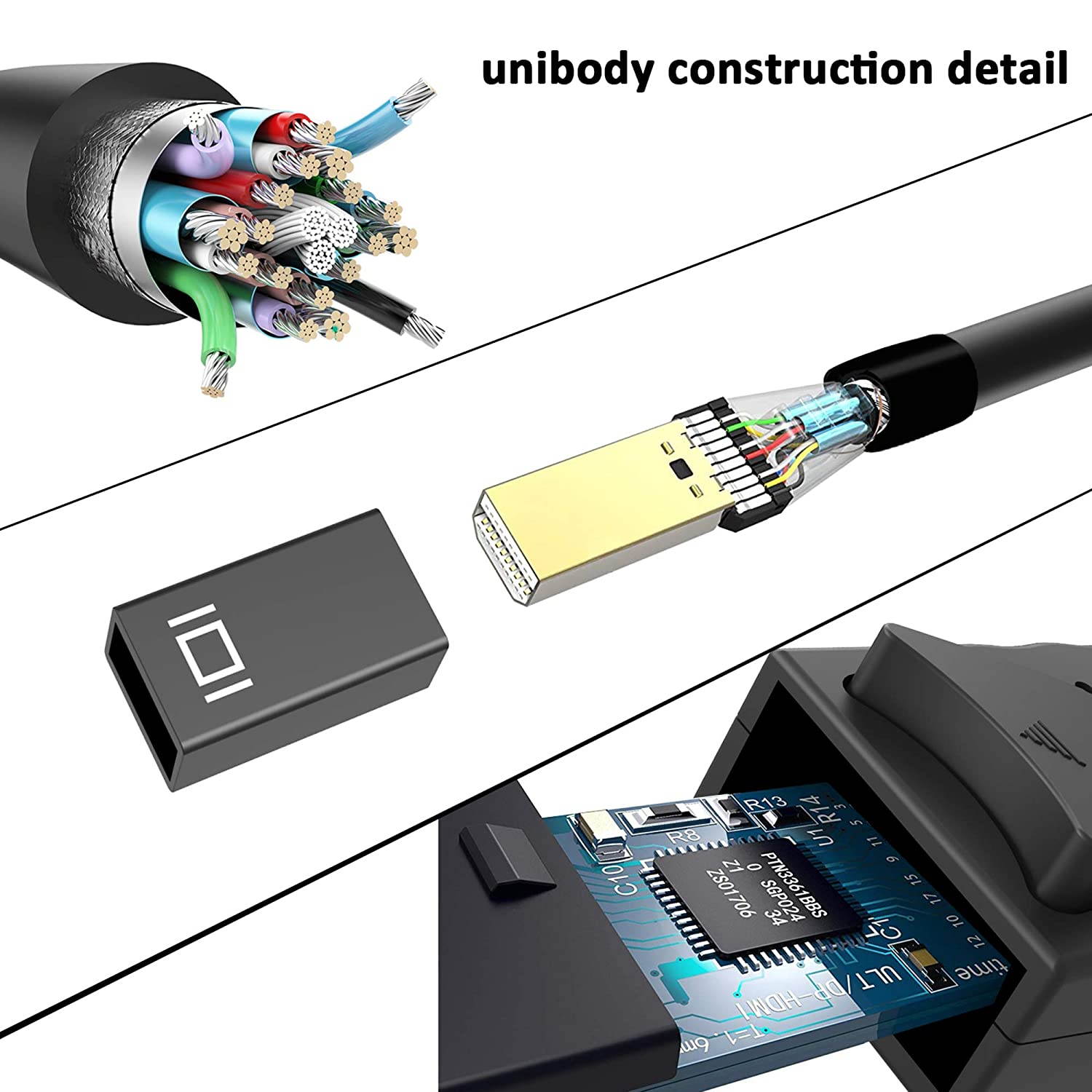 Mini DisplayPort to DisplayPort Cable 3.3 Feet - 4K@60Hz, ICZI Gold-Plated Mini DP to DP Thunderbolt Compatible Video Cable for Monitor, PC, Laptop, Projector and More
