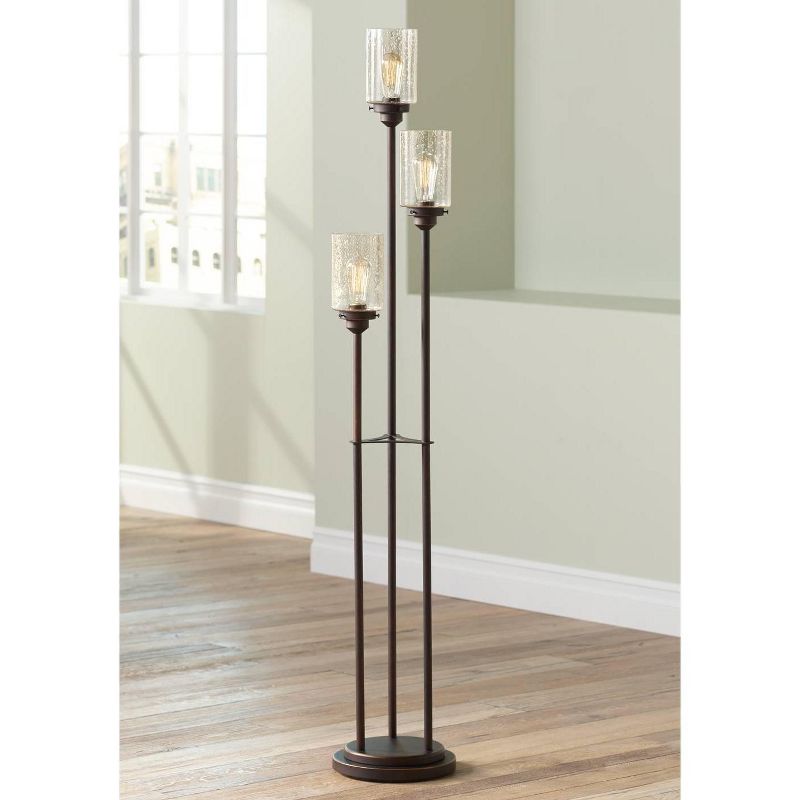 Franklin Iron Works Gentry Oil-Rubbed Bronze Downbridge Arc Floor Lamp