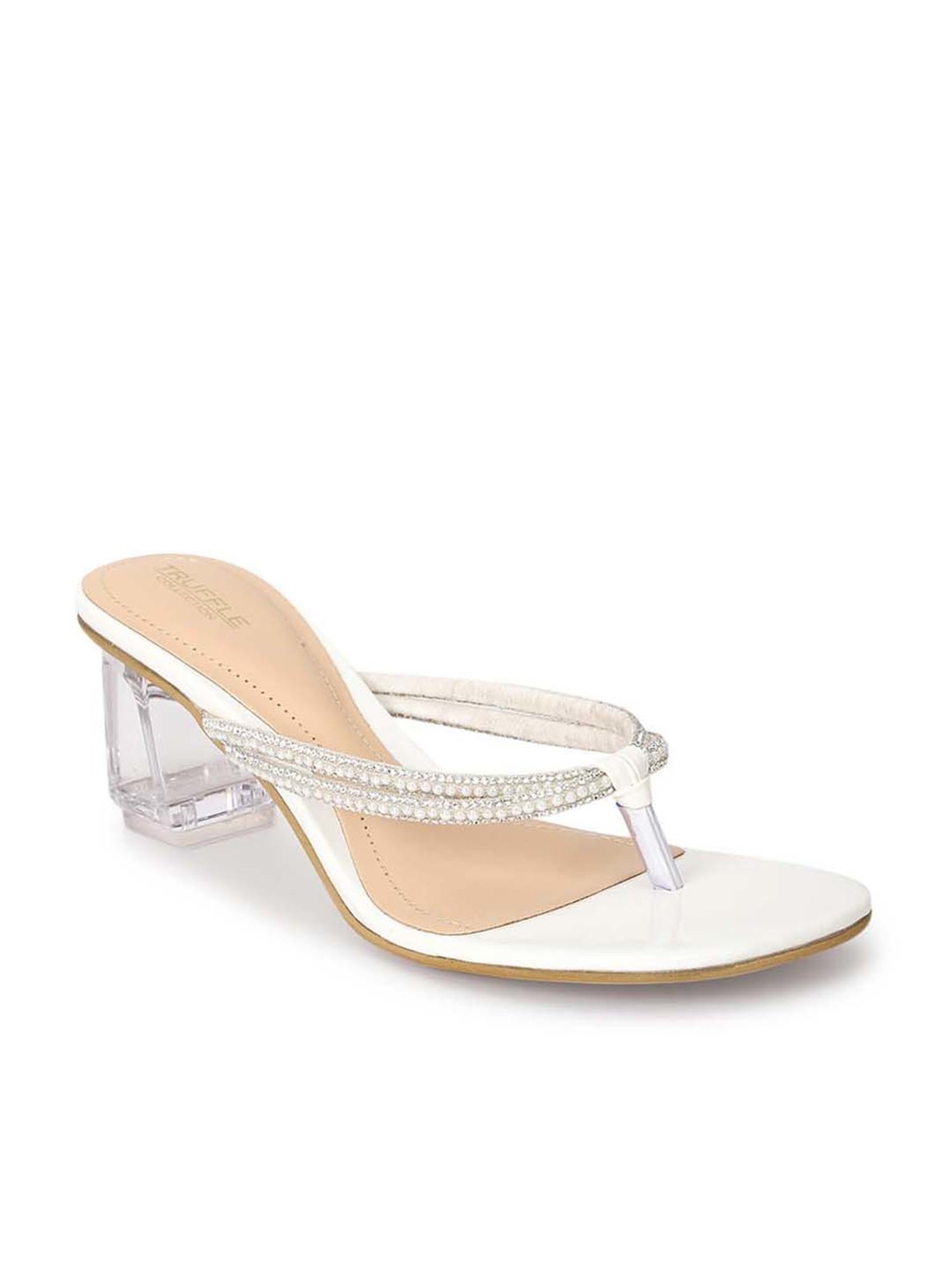 Truffle Collection Women's White Thong Sandals