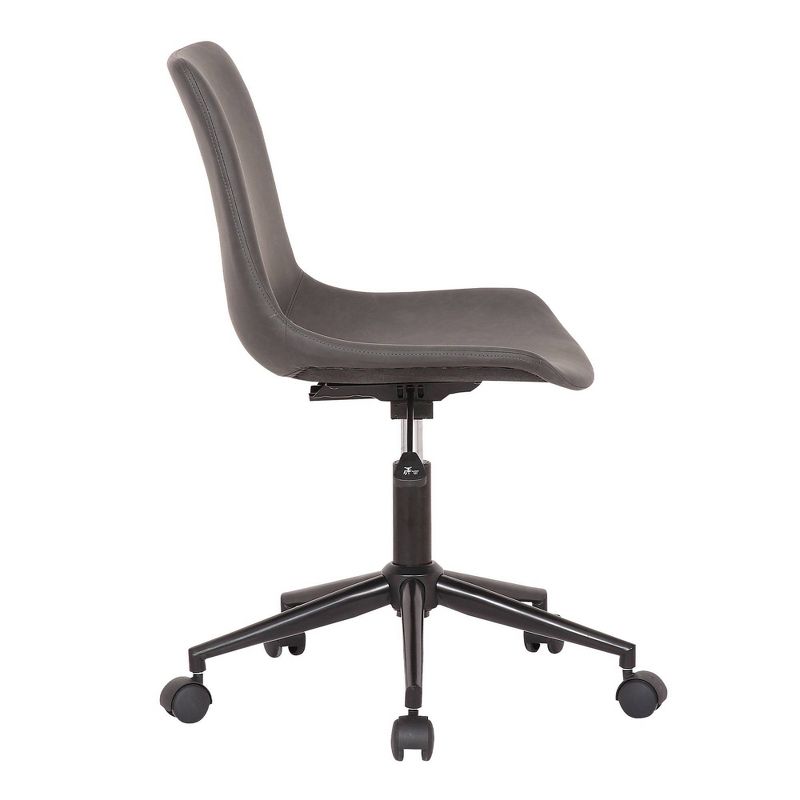 Optima Adjustable Faux Leather Task Chair Gray - Armen Living