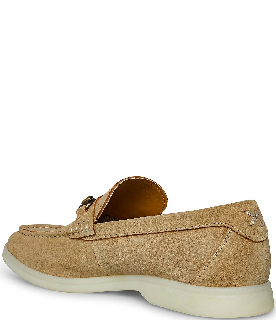 Steve Madden Men's Kelvinn Bit Buckle Detail Suede Slip-On Loafers