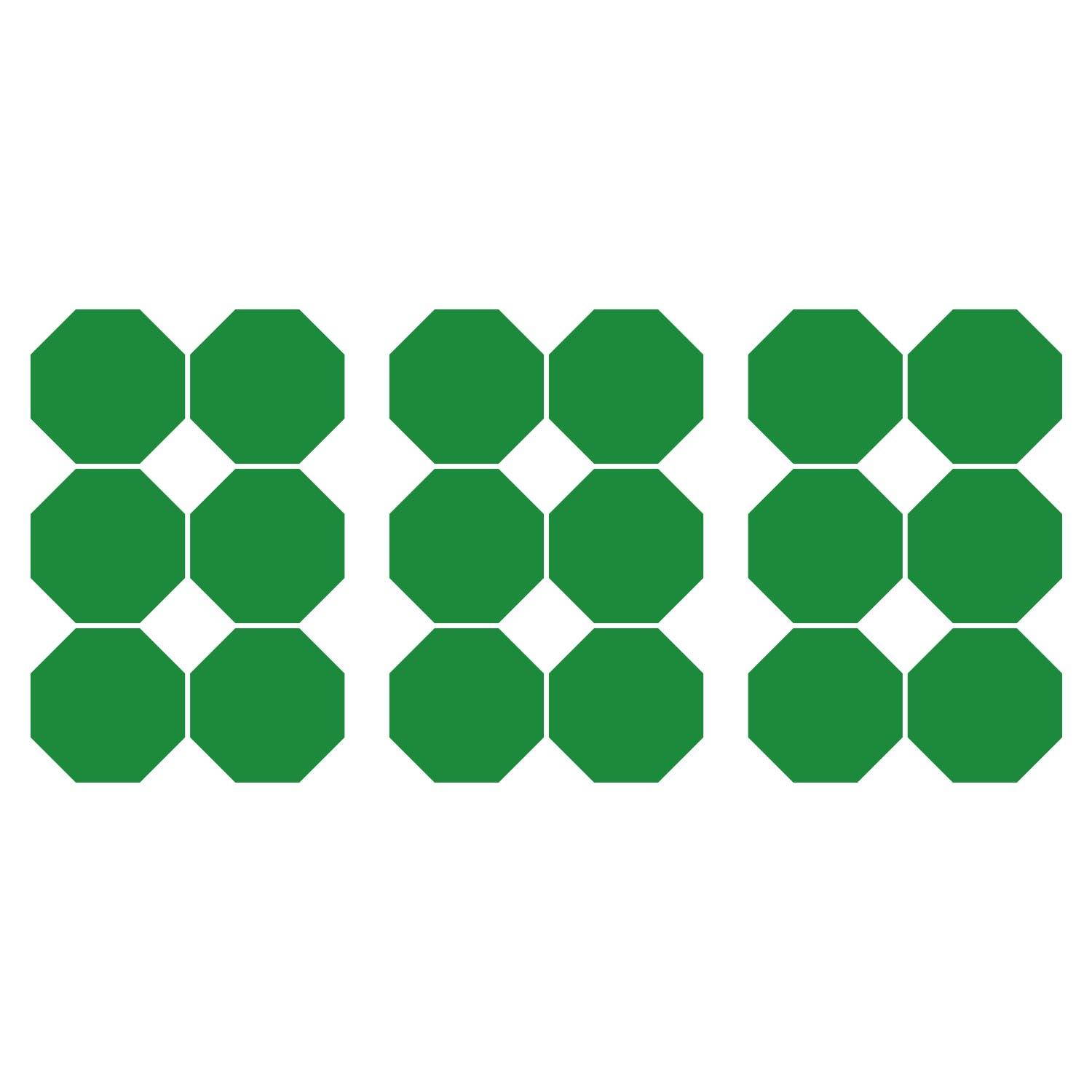 LiteMark 3.5 Inch Black Removable Octagon Decals - Pack of 18