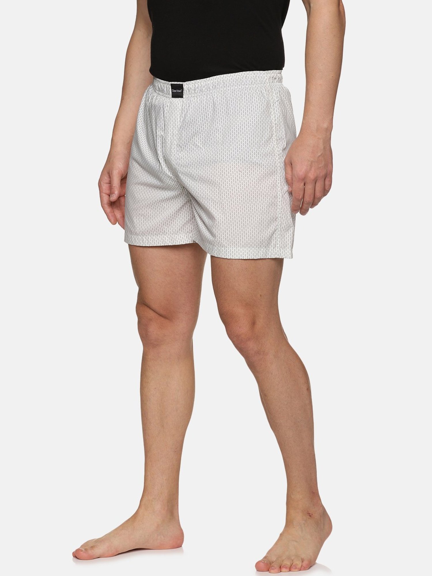 Don Vino White Regular Fit Printed Boxers
