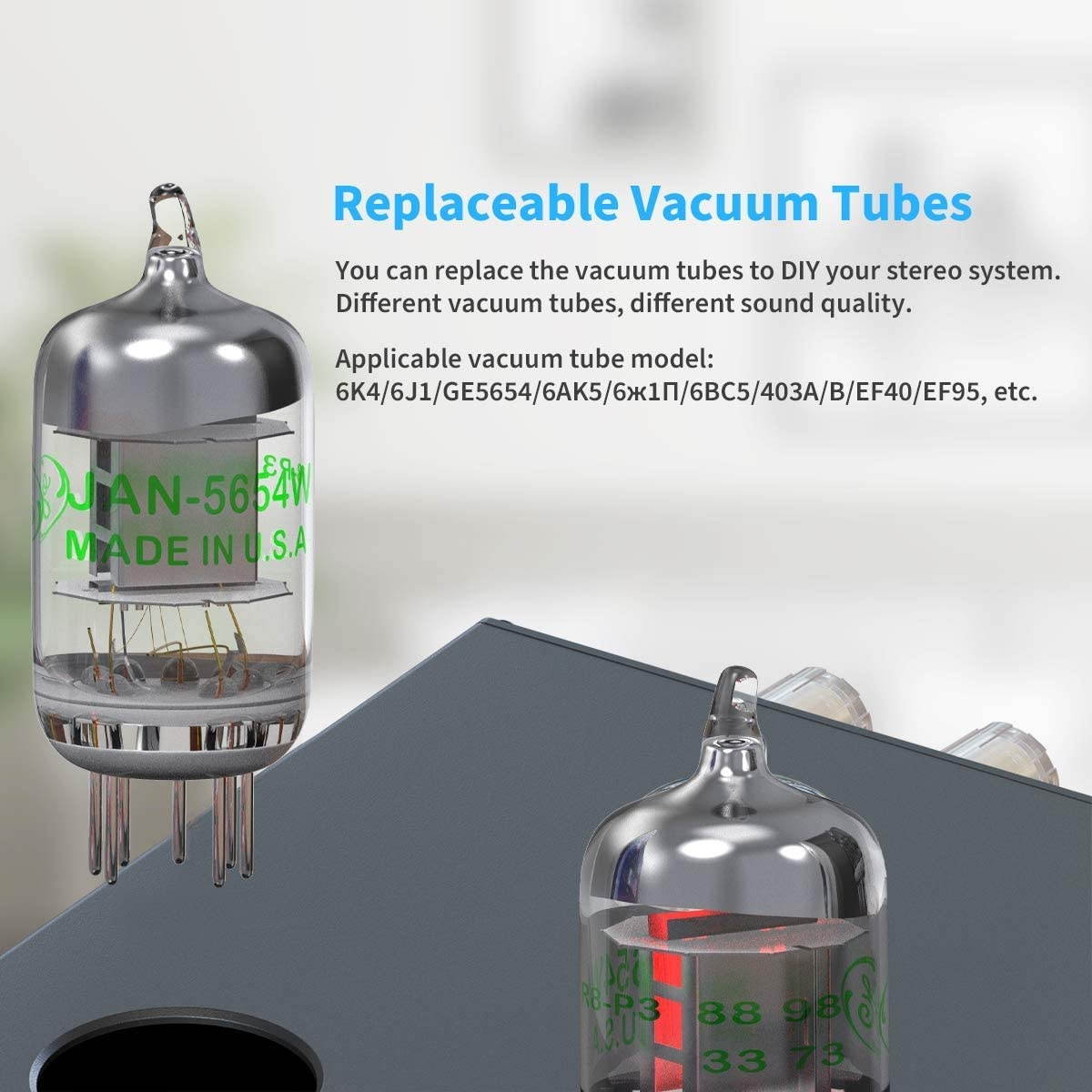 Fosi Audio T20 with 5654W Tube+ Bluetooth Antenna - Male Plug 6dBi 2.4GHz Single Band WiFi Antenna