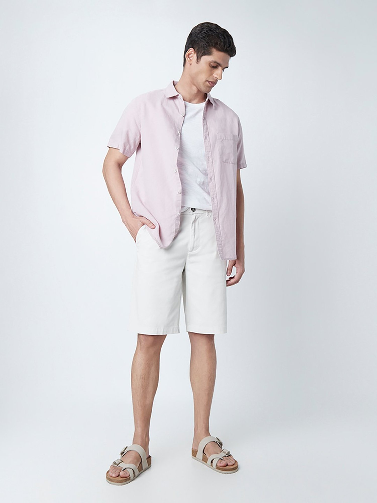 WES Casuals by Westside White Relaxed Fit Shorts