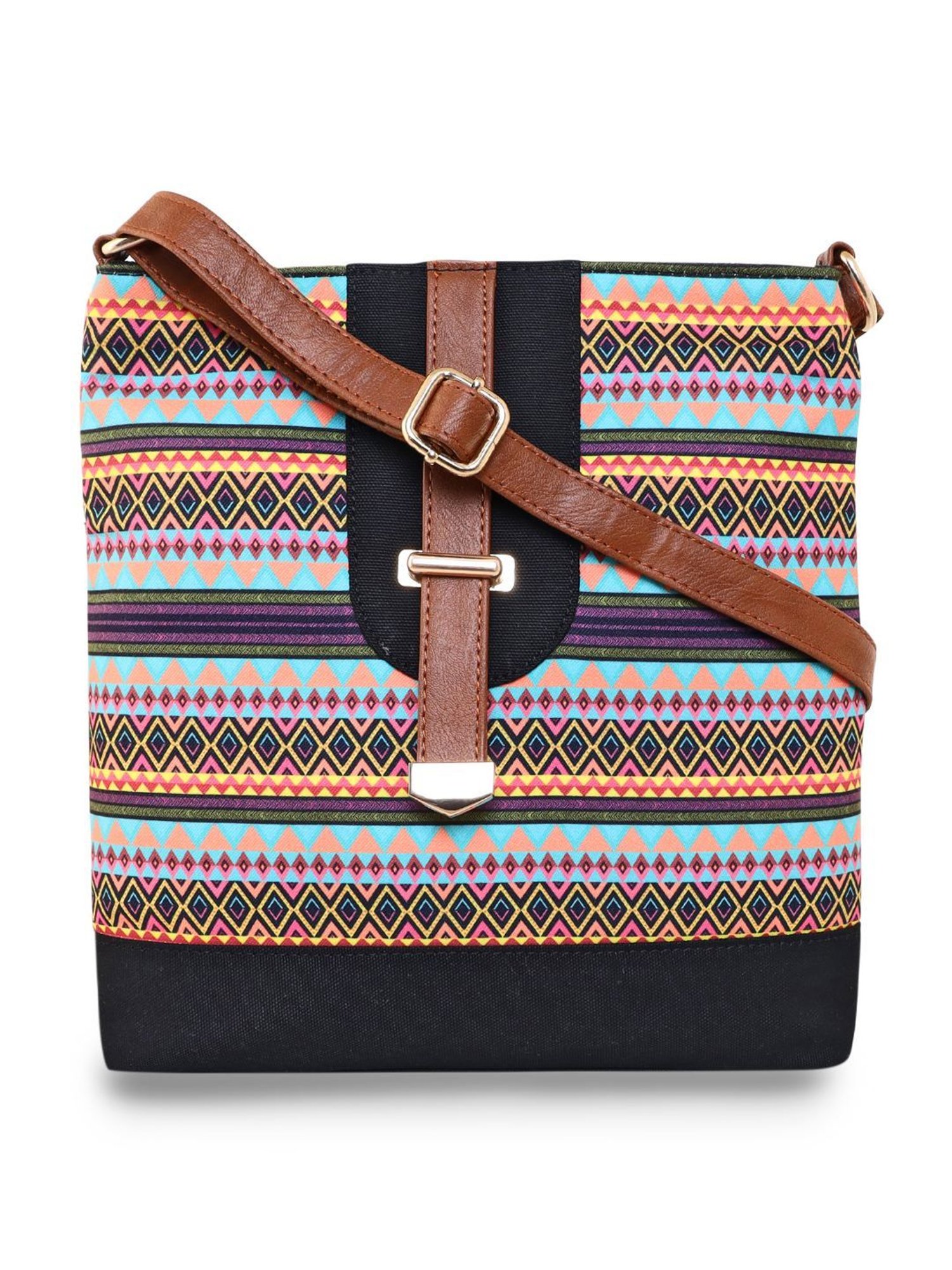 Sabhyata Multicolor Printed Medium Cross Body Bag