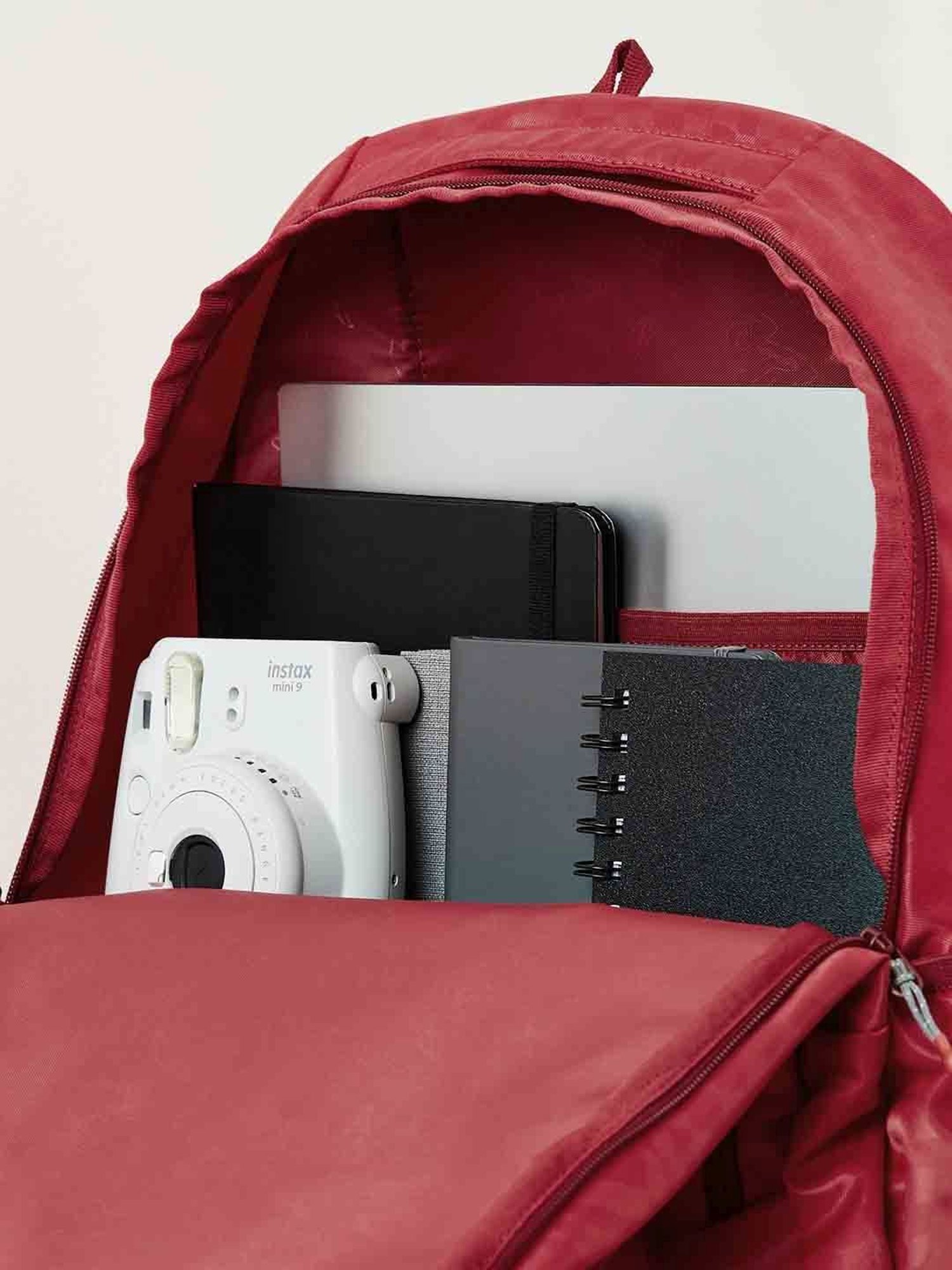 Wiki Back to School 5 Red Polyester Printed Backpack - 40 Ltrs