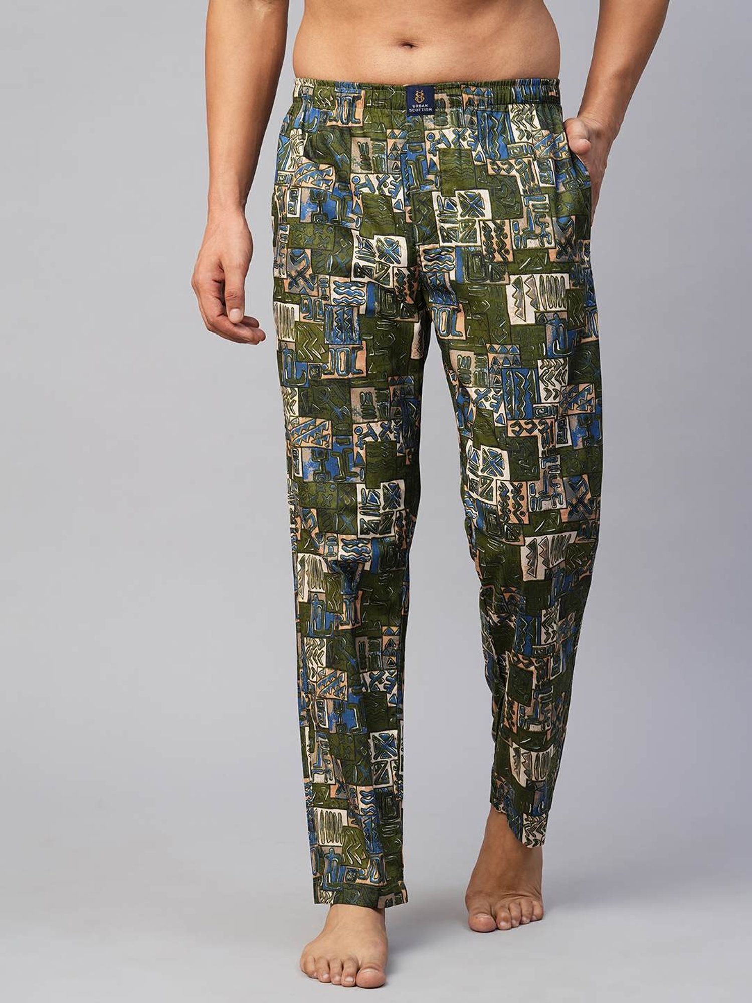 Urban Scottish Multicolored Regular Fit Printed Lounge Pants