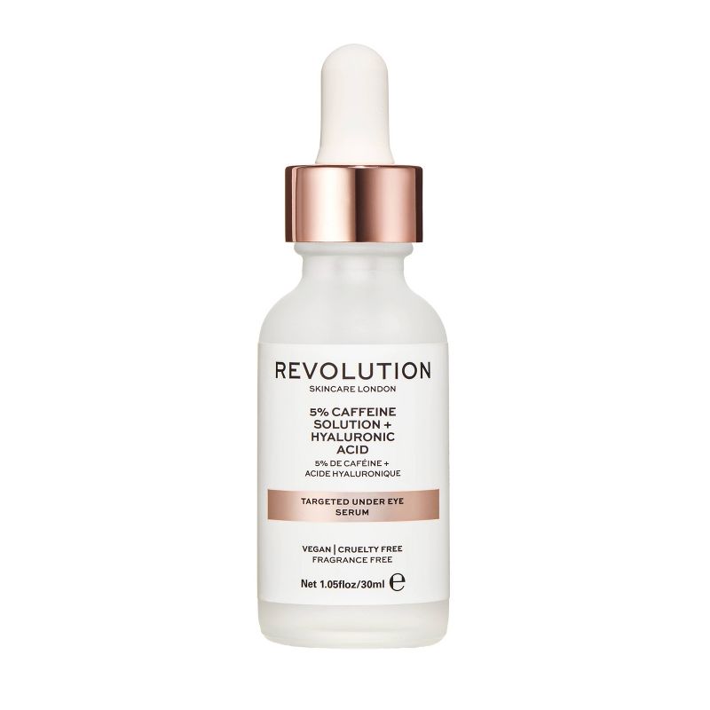 Makeup Revolution Skincare 5% Caffeine Solution & Hyaluronic Acid Under Eye Serum - 1.01 fl oz