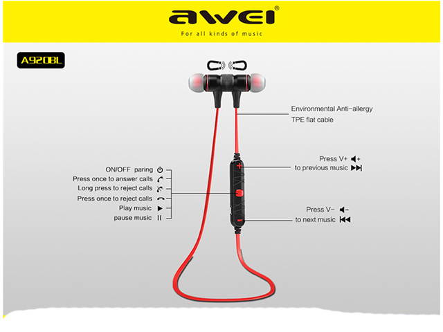 AutofeelSunriseoffice Mini Bluetooth Earphone Headset Wireless Headphone With Mic 3D Bass Stereo Neckband Sport Earbuds For Smartphone iPhone Xiaomi