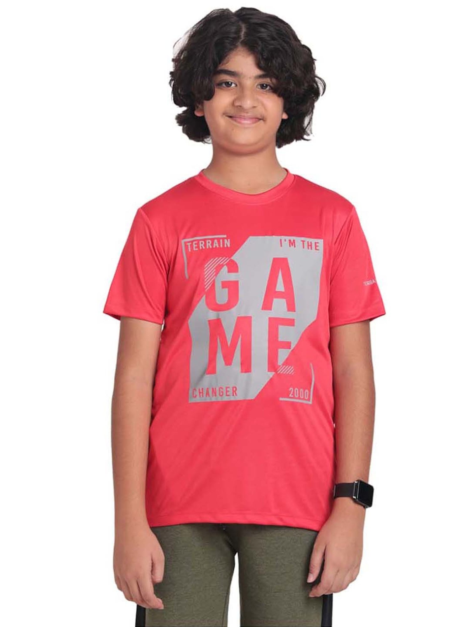 Indian Terrain Kids Red Printed T-Shirt