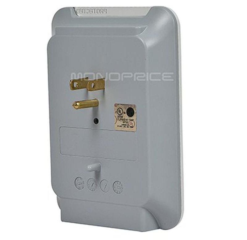 C2G 6-Outlet Surge Suppressor with (3) 1ft Outlet Saver Power Extension Cords - Receptacles: 6 x NEMA 5-15R - 270J