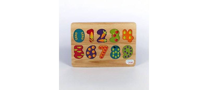Chuckle & Roar ABC's & 123s Wood Puzzles 36pc