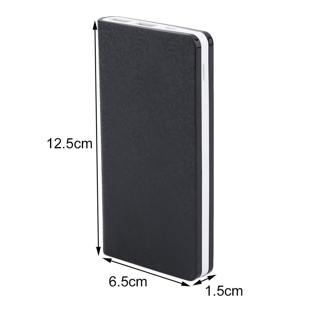Compact Size QC2.0 8000MAH Plastic Shell Mobile Phone Power Bank Portable Charger Battery Bank For Iphone White/Black