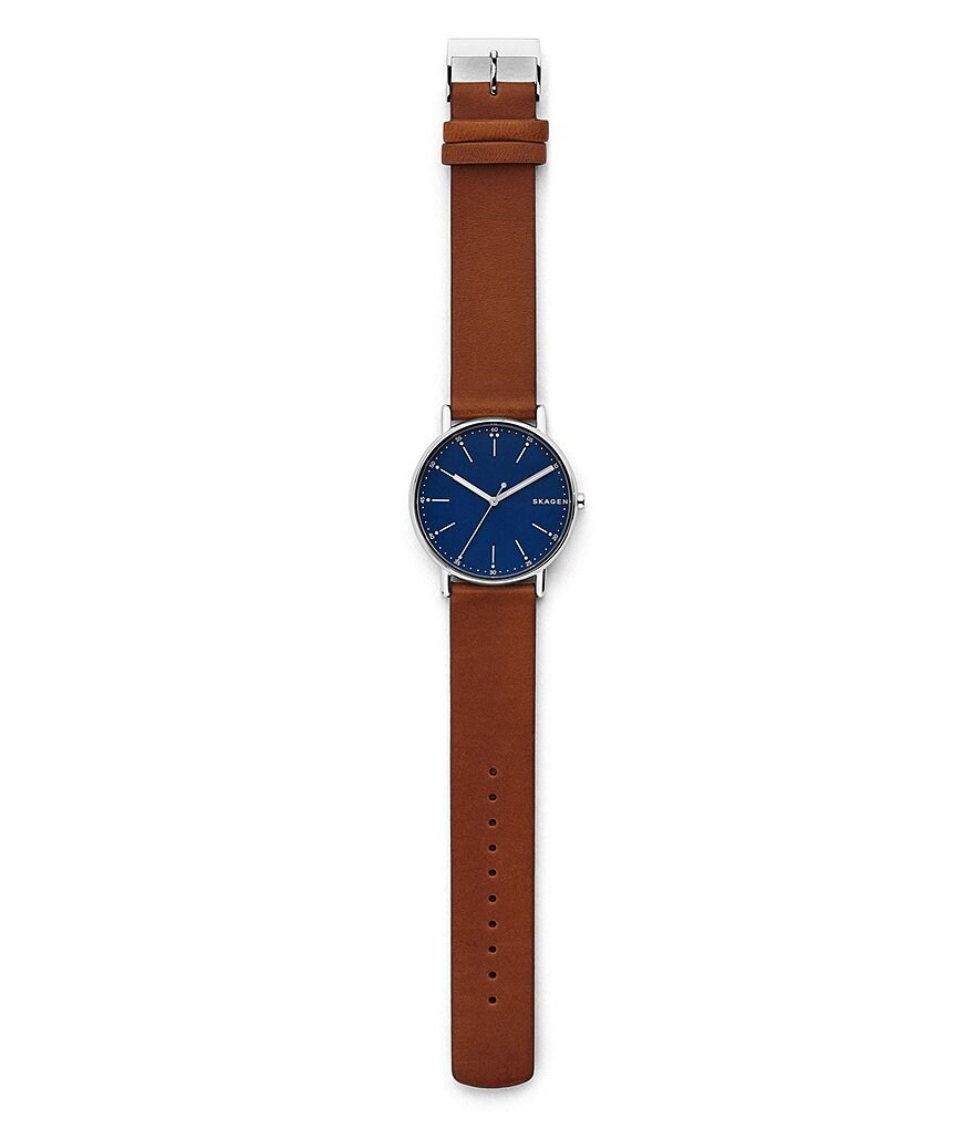Skagen Signature Brown Leather Watch