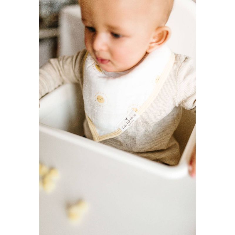 Loulou Lollipop Muslin Bandana Bib Set - Breakfast Blue