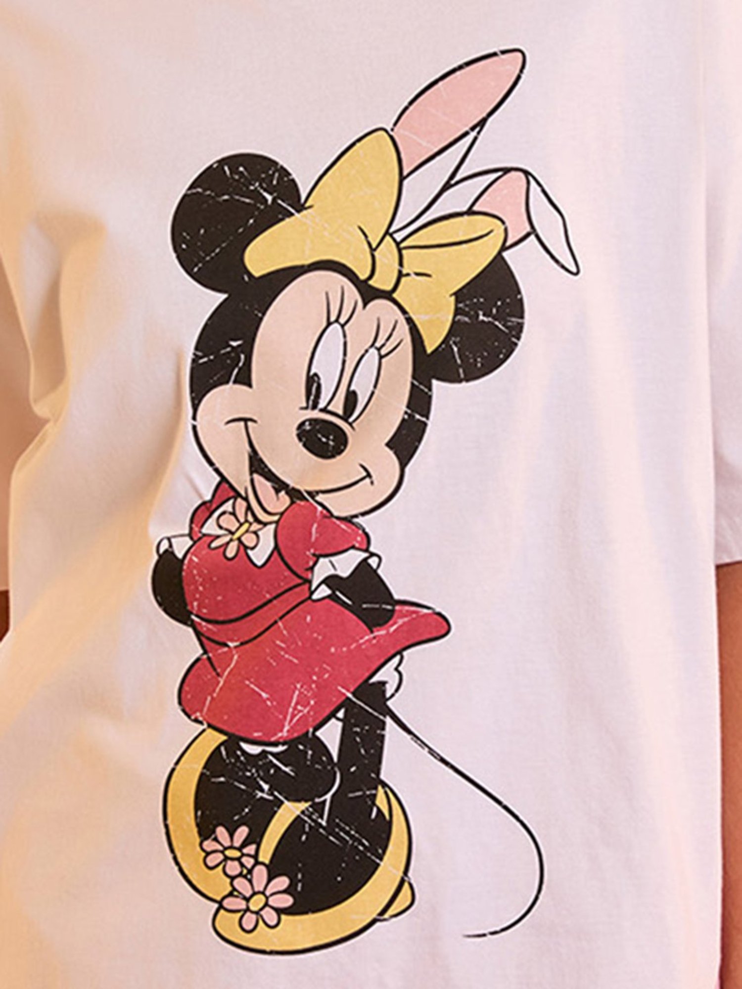 Kazo White Cotton Printed Top