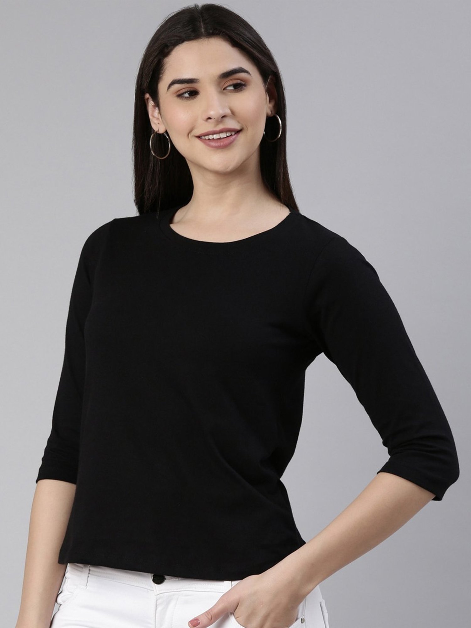 Kryptic Black Cotton Regular Fit T-Shirt (Pack Of 2)