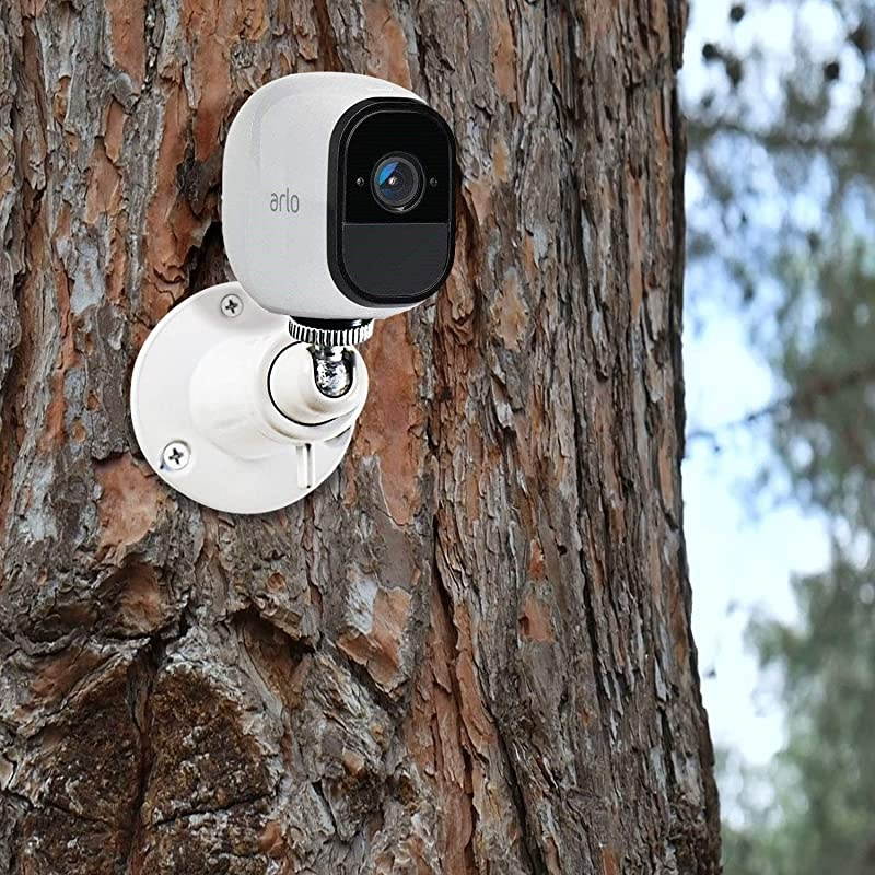 Security Wall Mount-Indoor/Outdoor Mount for Arlo, Arlo pro, Arlo pro2, Arlo Ultra Surveillance Camera with 1/4 Screw Head (White)