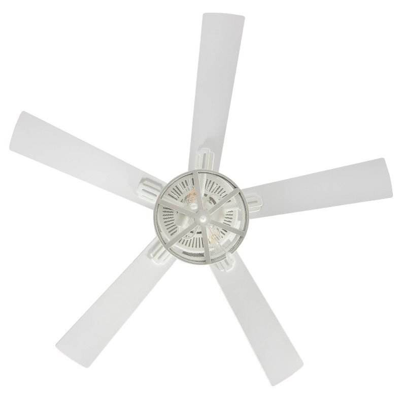 52" LED 5-Blade Alabaster Mesh Lighted Ceiling Fan - River of Goods