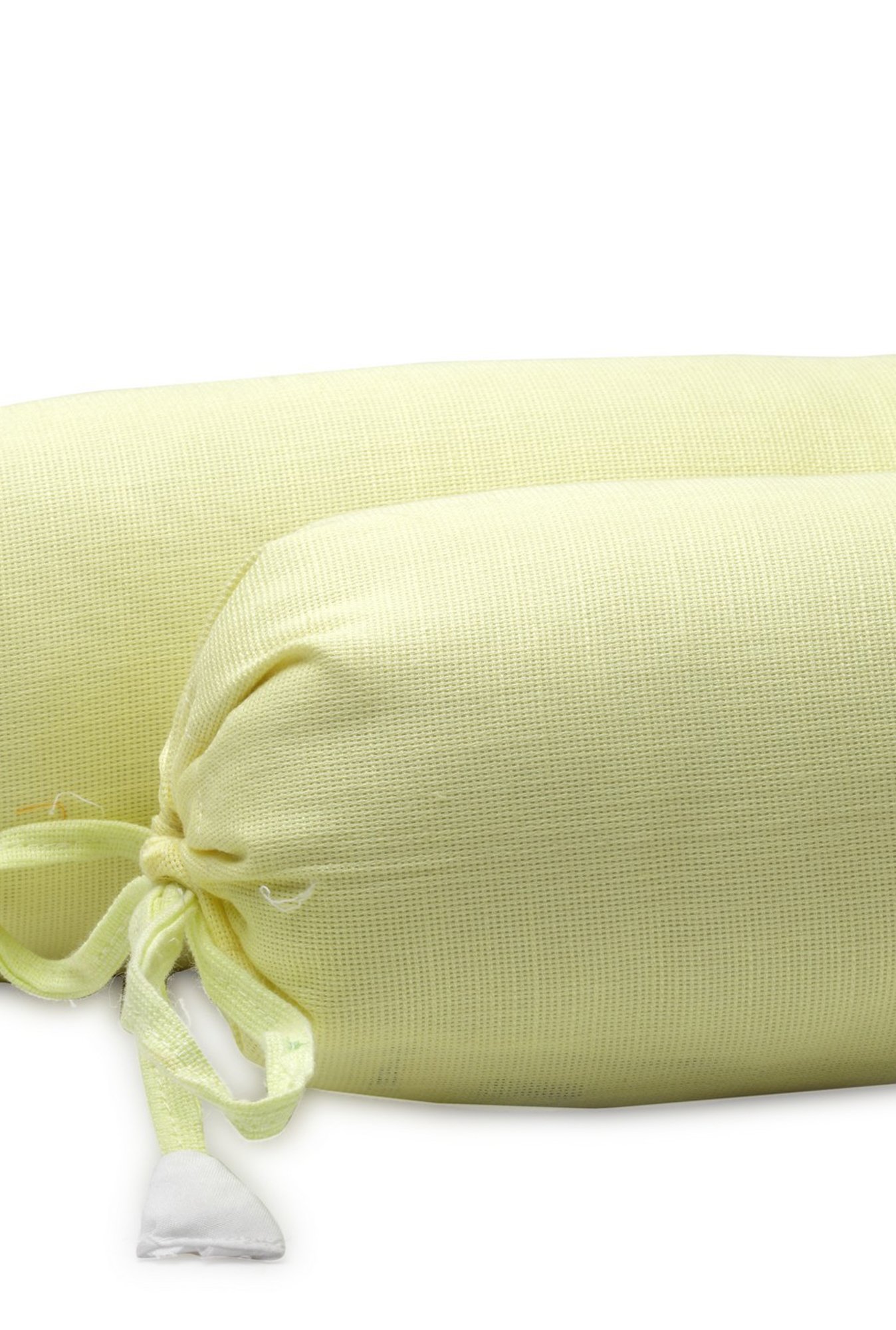 The Baby Atelier Yellow Cotton 400 TC Bolster Cover - Set of 2