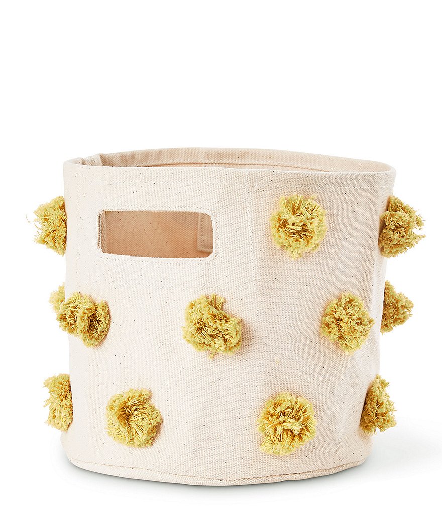 Edgehill Collection Hand-Woven Rattan Market Basket