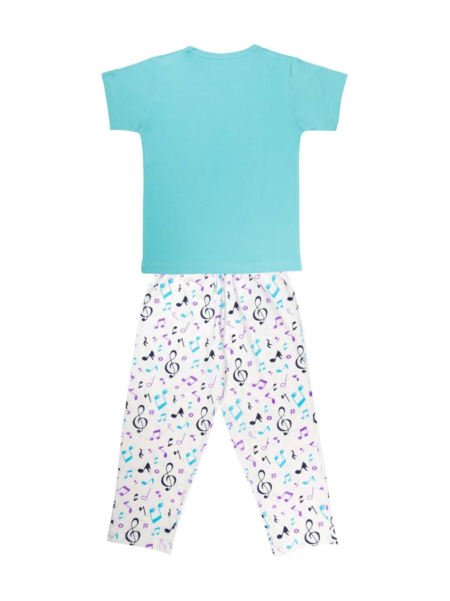 Todd N Teen Kids Baby Yellow & Blue Cotton Printed T-Shirt & Pyjamas - Pack of 2