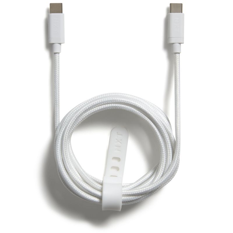 NXT Technologies Technologies 6 Ft. Braided USB-C Cable, White NX54698