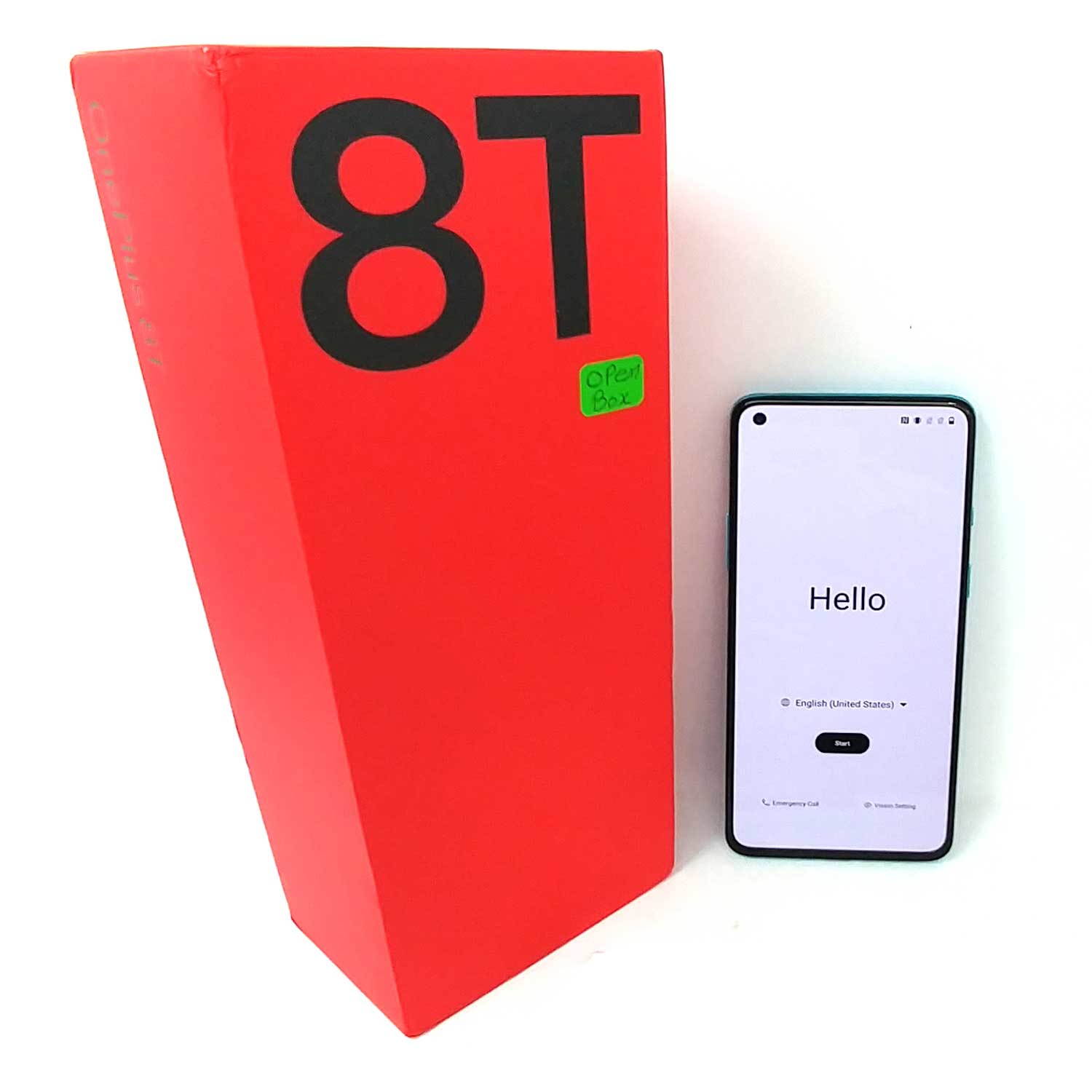 OB OnePlus 8T 5G 128GB Dual SIM KB2001 GSM Factory Unlocked 6.55 in Fluid AMOLED Display 8GB RAM Quad Camera Smartphone - Aquamarine Green