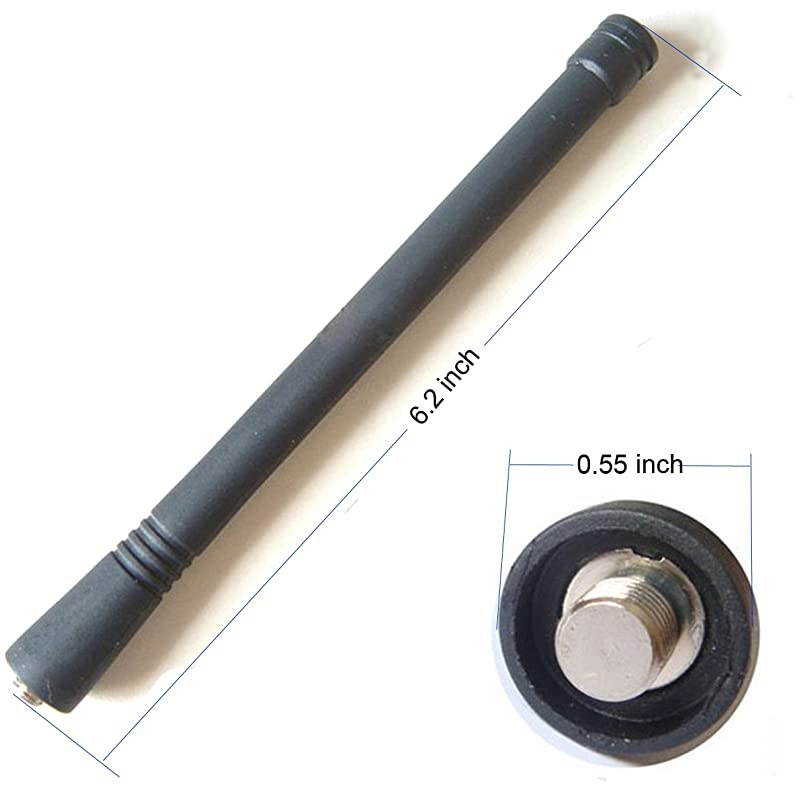 2 X VHF Heliflex Antenna for Motorola GP88 GP300 GP320 GP330 GP340 GP360 GP1280 HT50 HT600 HT750 HT1250 Portable Radio 6quot