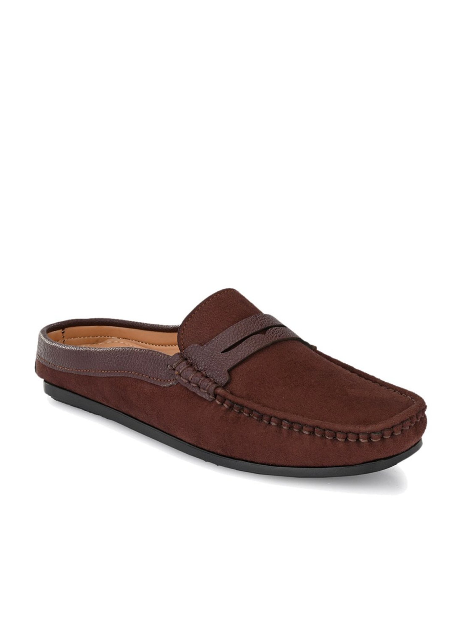 El Paso Men's Brown Mule Shoes
