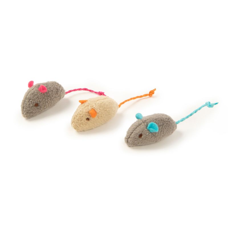 SmartyKat Skitter Critters Catnip Mice Cat Toy - 3pk
