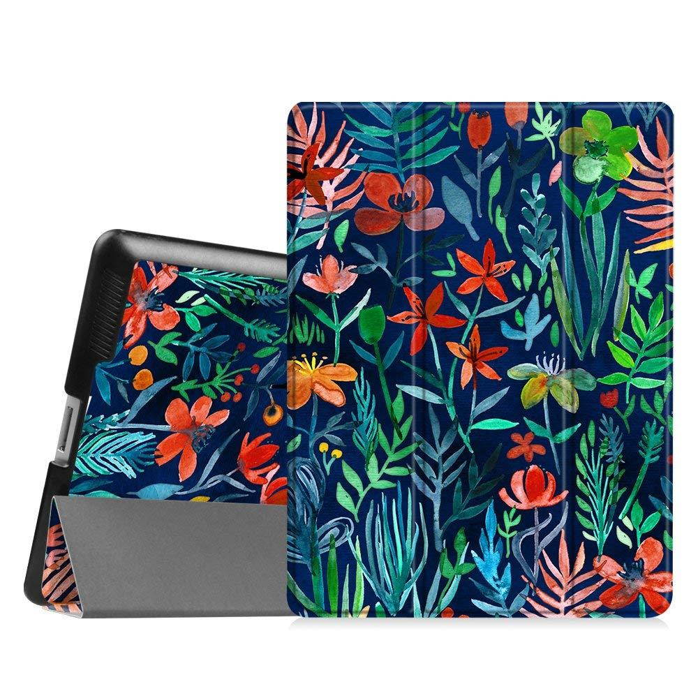 Fintie iPad 2/3/4 Case - Lightweight Slim Tri-Fold Smart Stand Cover Protector Supports Auto Wake/Sleep for iPad 4th Generation with Retina Display, iPad 3 & iPad 2 (Z-Jungle Night)